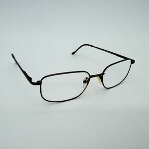 Gioia GA010 Italian Design Brown Metal Rectangular Eyeglass Frames 52-17-135
